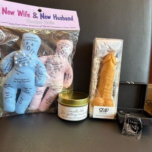 Bachelorette/Bridal Shower Gift Set with voodoo dolls, keychain, soap & candle!